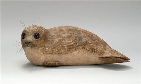 Lot Wooden Carving Of A Baby Seal By June Knoll Of Brewster