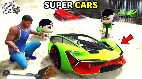 Franklin Found SECRET BURIED SUPERCARS In GTA 5 FRANKLIN SHINCHAN