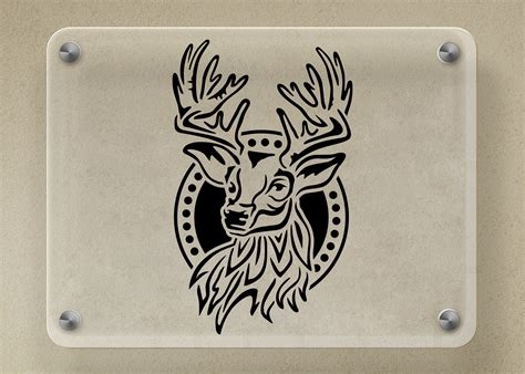 Elk Head Detailed Art Stencil Svg Dxf Digital Instant Download Elk