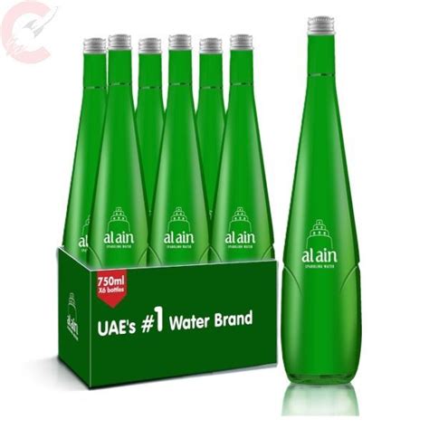 Al Ain Sparkling Water In Glass Bottle 750 Ml Pack Of 6