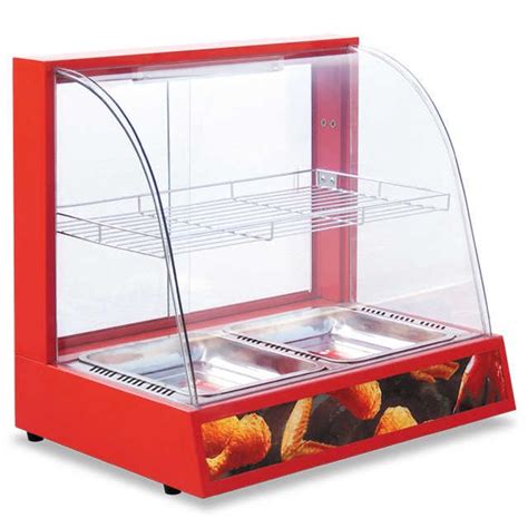 Hot Sale Heated Display Cabinet Pie Warmer Hot Food Showcase Fried Chicken Food Display
