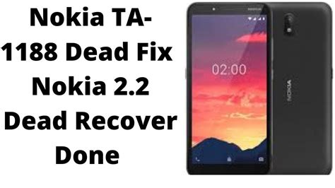 Nokia Ta 1188 Dead Fix L Nokia 22 Dead Recover Done Youtube