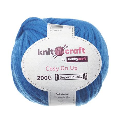 Knitcraft Electric Blue Cosy On Up Yarn 200g Hobbycraft