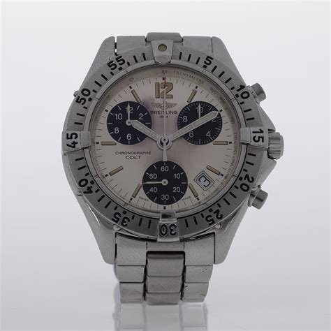 BREITLING, Chrono Colt, "Tachymetre", chronograph, wrist watch, 38 mm ...