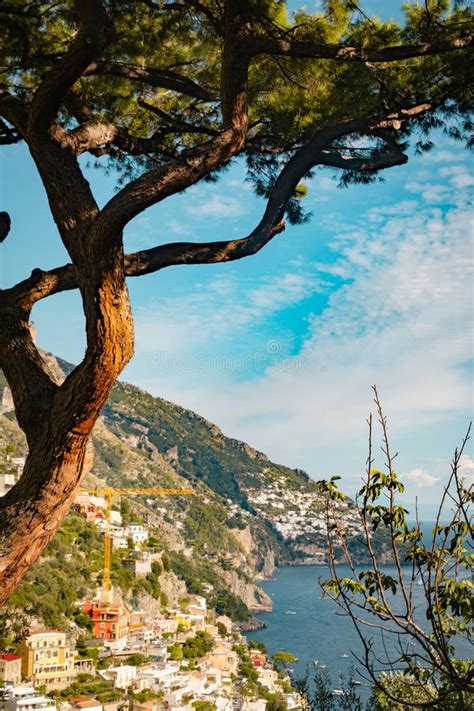 Coast of Positano, Beach Town on Amalfi Coast, Italy Stock Photo ...