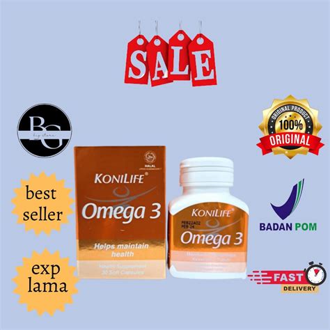 Jual Konilife Omega Food Supplement Botol Softcapsule Minyak Ikan