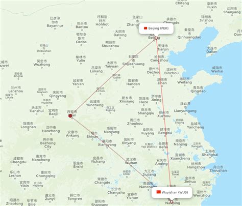 All Flight Routes From Beijing To Wuyishan Pek To Wus Flight Routes