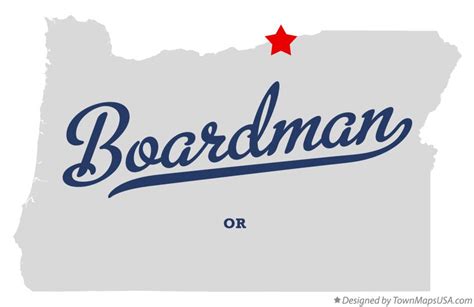 Map of Boardman, OR, Oregon