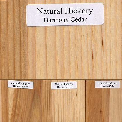 natural hickory wood samples