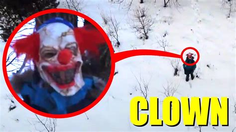 Drone Catches Killer Clown In Snow Skit Youtube