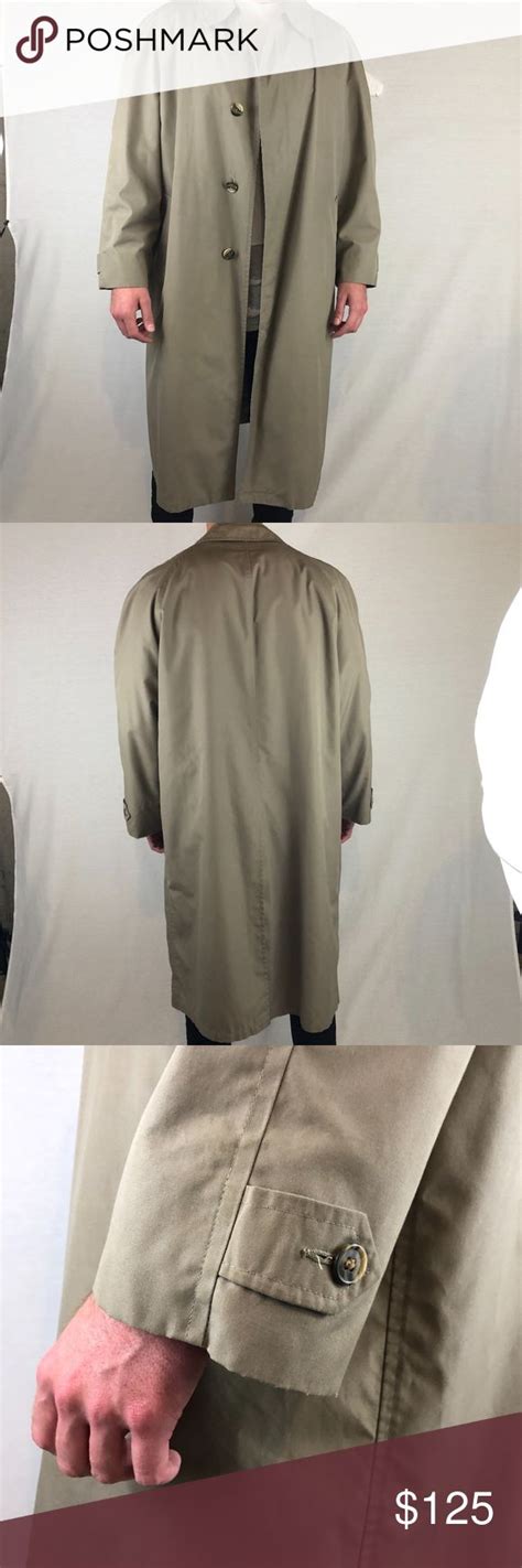 Brooks Brothers Khaki Trench Coat W Liner 44r Khaki Trench Coat