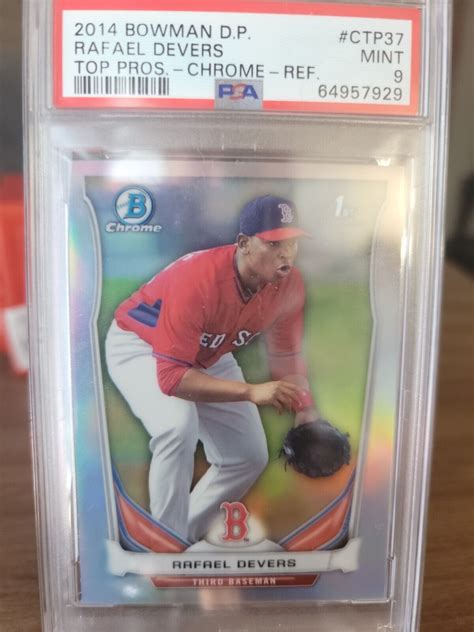 Rafael Devers Bowman Draft Picks Chrome Refractor Psa Mint Ebay