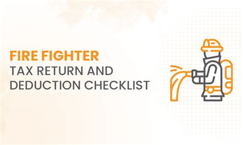 Firefighter Tax Return And Deduction Checklist