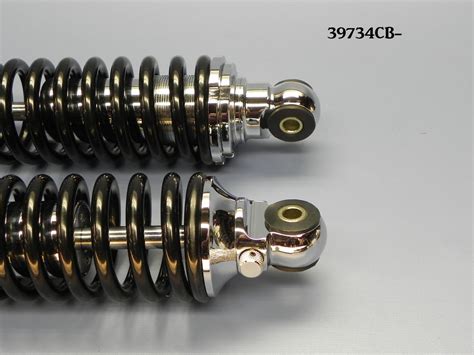 39734CB-150 Chromed Aluminum Adjustable Coil-Over Shocks, Black Spring ...