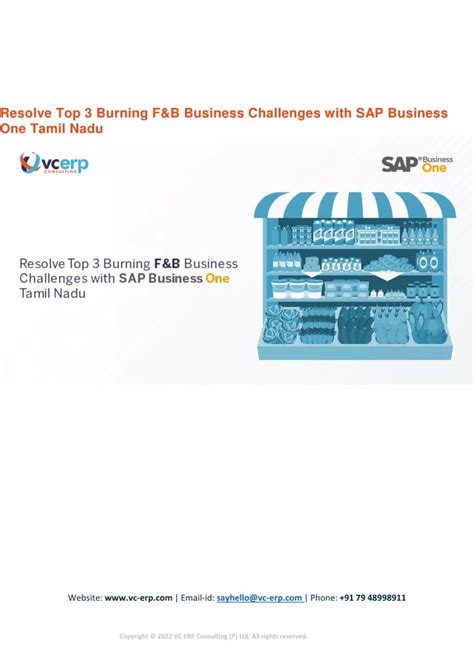 Ppt Resolve Top Burning F B Business Challenges With Sap Business