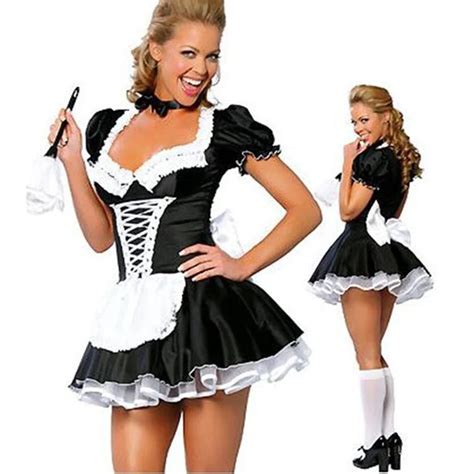 2018 Sexy Maid Cosplay Halloween Costumes For Women Alice In Wonderland Costume Plus Size Maid