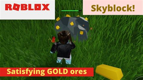 Extreme SKYBLOCK Survival In ROBLOX Satisfying Gold Ores EP1 YouTube