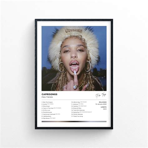 Fka Twigs Album Cover Poster Caprisongs Album Poster Snot Etsy