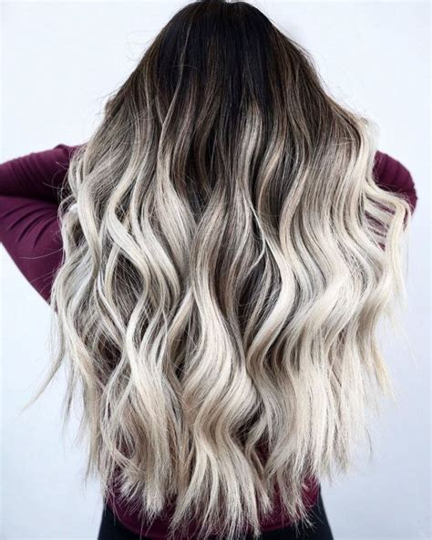 Dark Roots Blonde Hair Balayage, Ice Blonde Hair, Blonde Hair With ...