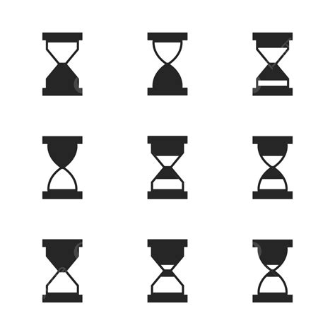 Hourglass Icon Setvector Illustration Antique Deadline Vintage Vector Antique Deadline