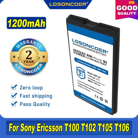 LOSONCOER Batería de BST 22 Original para teléfono móvil Sony pila de