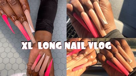 Nail Vlog Extra Long Pink Nude OmbrÉ Acrylic Set Come With Me To Get