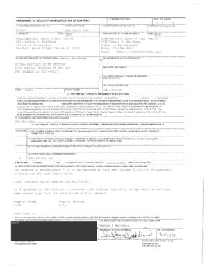 Fillable Online Foia Msfc Nasa I1 AMENDMENT OF SOLICITATION