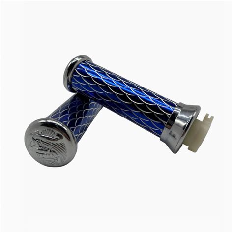 Ручки руля на мотоцикл Восход, Минск, Ява, Иж декоративные синие металл ...