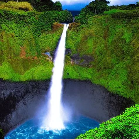 Akaka Falls Maui By Shane Myer Matte Painting Stable Diffusion