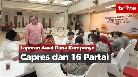 Laporan Awal Dana Kampanye 16 Partai PDIP Paling Tinggi Vlix Id