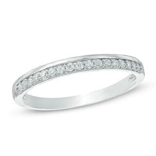 1/8 CT. T.W. Diamond Wedding Band in 10K White Gold | Wedding Bands | Wedding | Zales