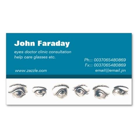 Eyes Ophthalmologist Optometrist Business Card Make Your Own Business