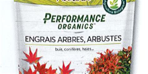 Engrais arbres arbustes buis conifères performance organics