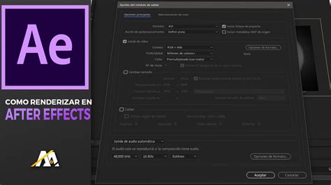 Como Exportar Video En After Effects Tutorial After Effects Youtube