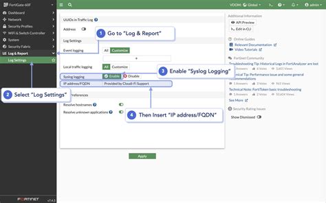 How To Set Up An External Syslog Server Configuration In FortiOS