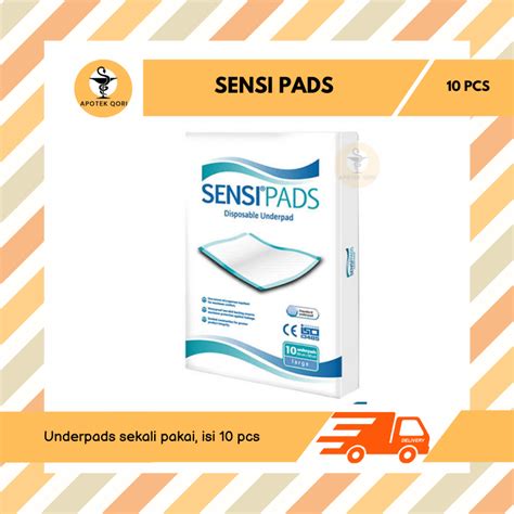 Jual SENSIPADS UNDERPAD DISPOSABLE PERLAK UKURAN L 60CM X 90CM ISI 10