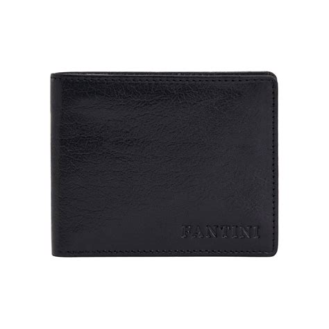 Cartera De Hombre De Piel Negra Fantini Pelletteria