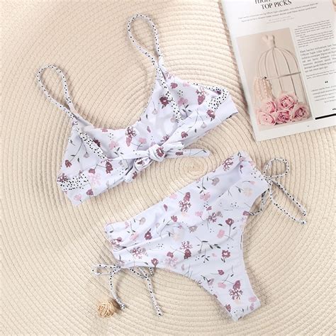 Maillot De Bain Miyouj Bikini Volants Avec Imprim Floral Maillot