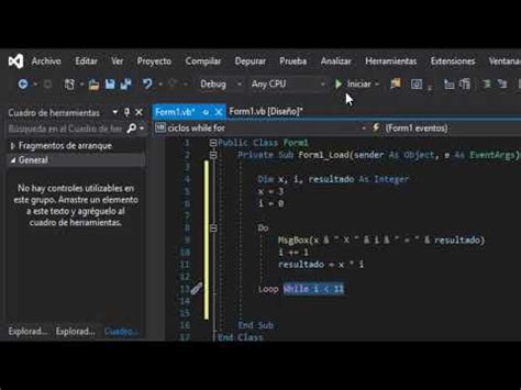 Ciclo While Y For En Visual Studio Youtube Hot Sex Picture
