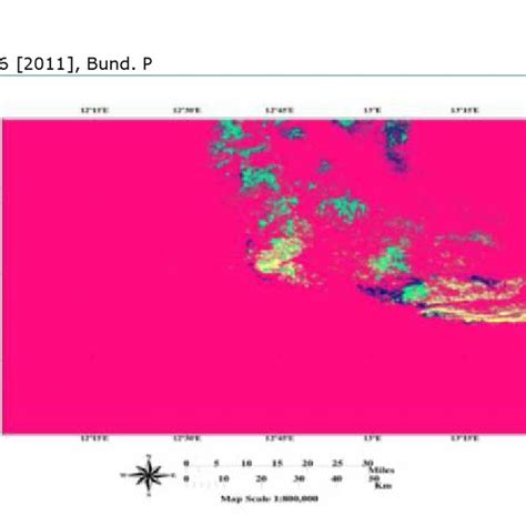 Band Ratio Map For Band Applied On Landsat Etm For The Study Area