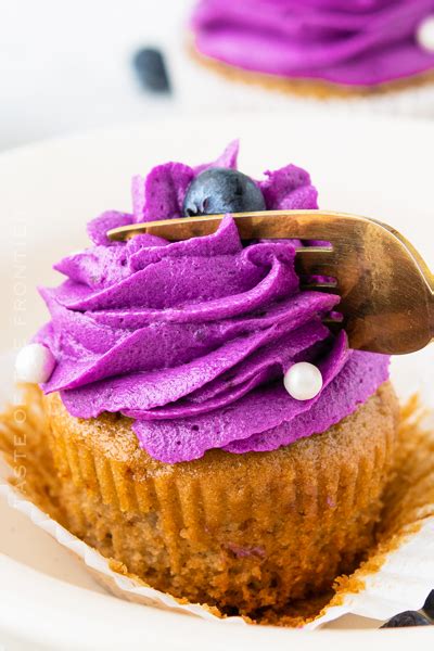 Blueberry Cupcakes With Blueberry Frosting Yummi Haus