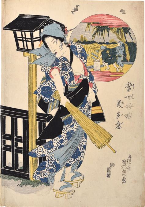 Scholten Japanese Art | Woodblock Prints | Keisai Eisen Night Hawk