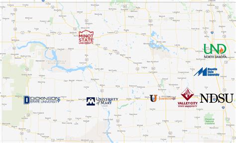 Colleges in North Dakota Map – MyCollegeSelection