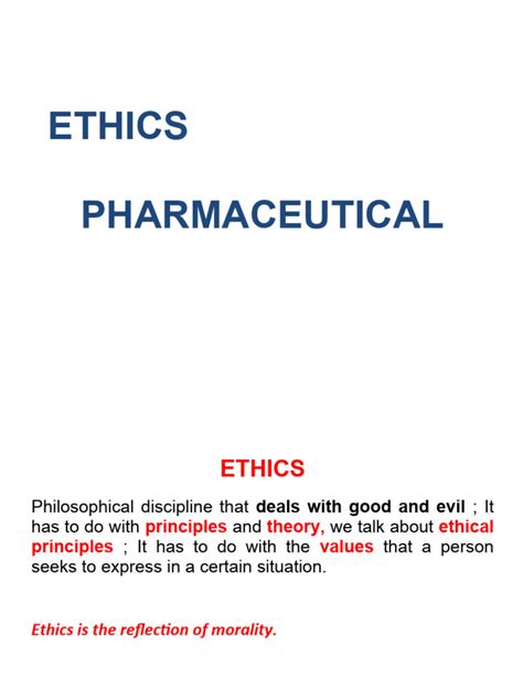 Pharmaceutical Ethics | PDF | Morality | Autonomy