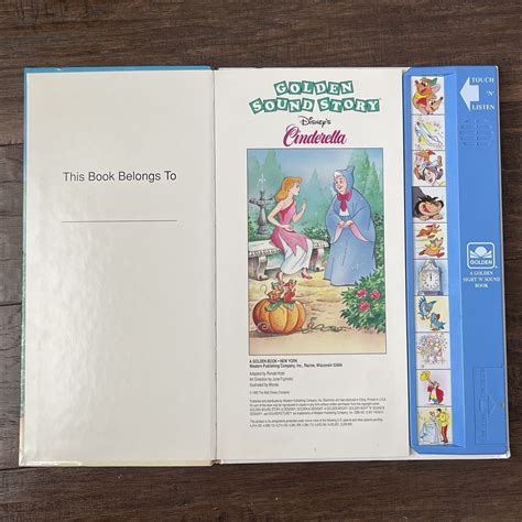 Golden Sound Story Disneys Cinderella Electronic Storybook Works Vtg