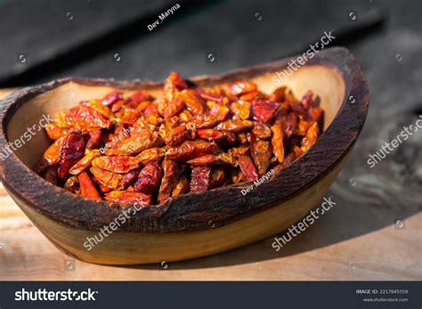 Hot Spicy Chili Pepers Close Dried Stock Photo Shutterstock