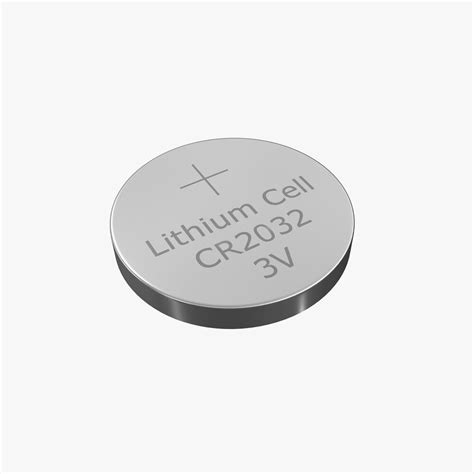 CR2032 Lithium Button Battery 3V Package 3D model - Download Electronic ...