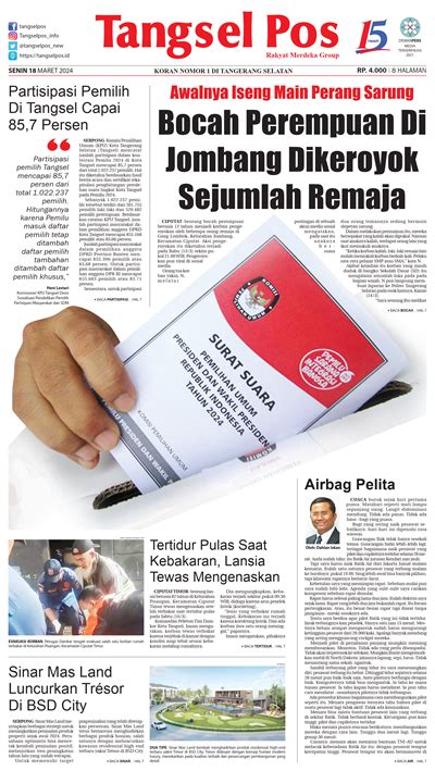 Epaper Edisi Senin Maret Tangselpos Id