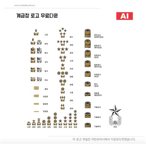 계급장 마크 백터 ai 다운로드 - 어반브러시