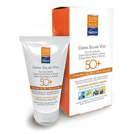 Vebix Sun Crema Solare Viso Spf 50 50 Ml Minsan 972138972 Di VEBI